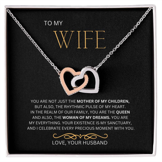 To My Wife Necklace - Wonderful gift for anniversary, birthday, Christmas, Valentine's Day or just because. Give the give she will treasure forever