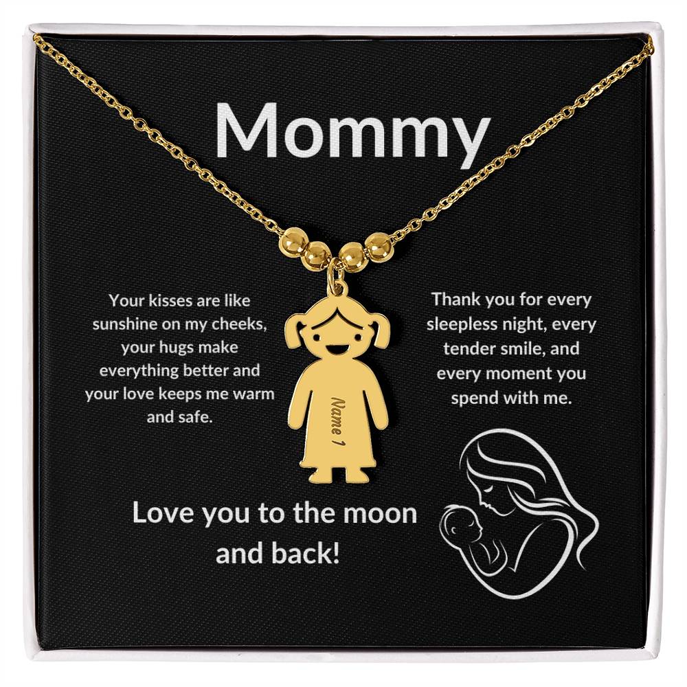 Kid's Delight: Vertical Child Charm Necklace
