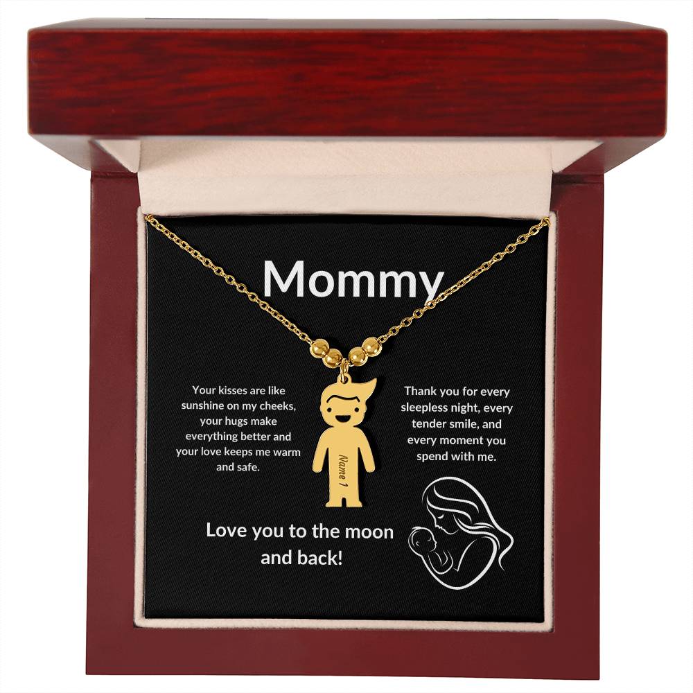 Kid's Delight: Vertical Child Charm Necklace