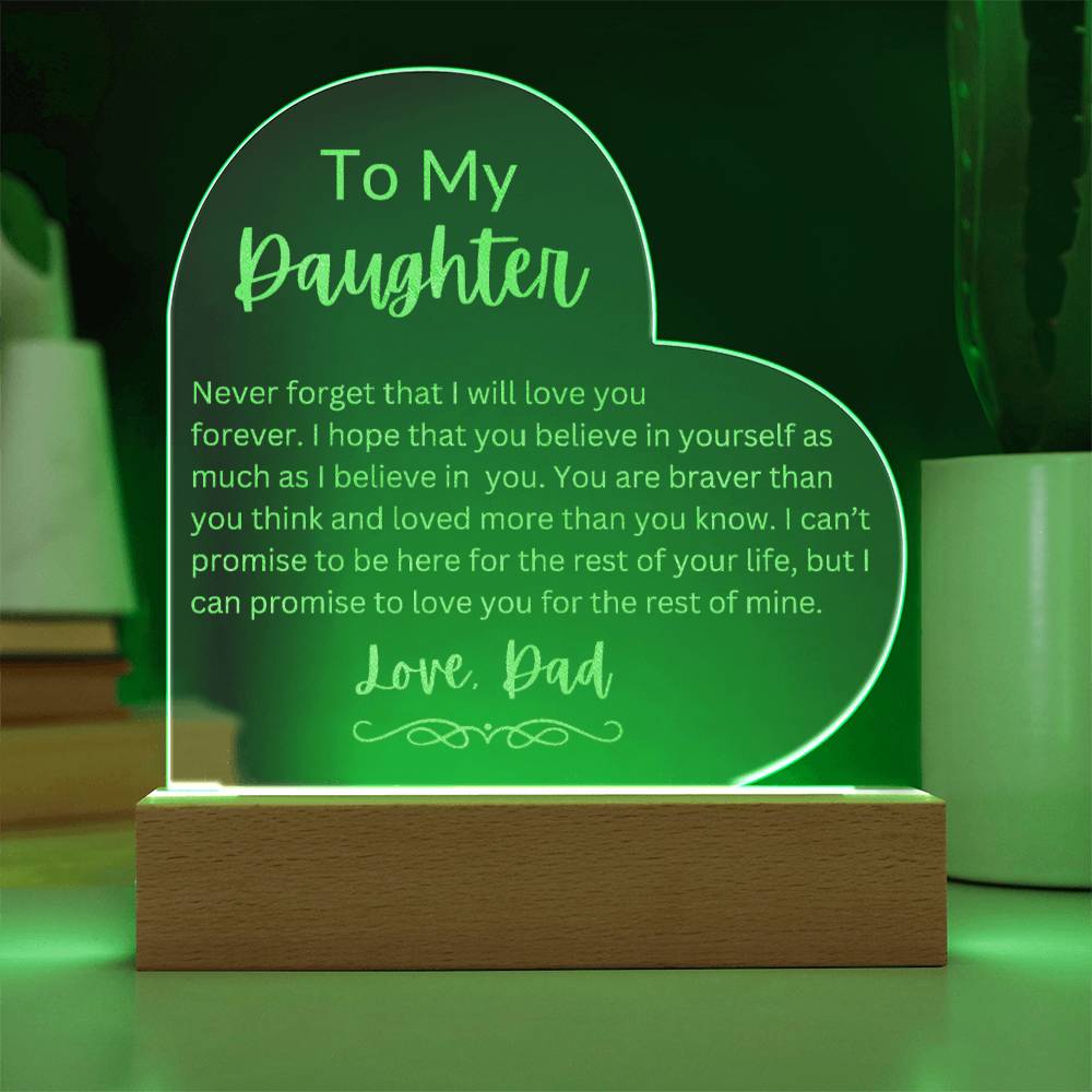 To My Daughter - Never Forget that I love you.