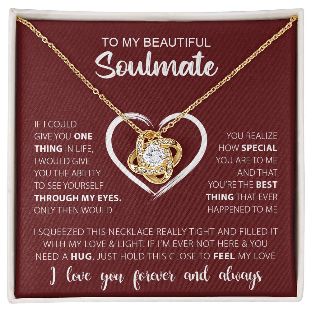 To My Beautiful Soulmate | Love Knot Necklace