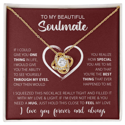 To My Beautiful Soulmate | Love Knot Necklace
