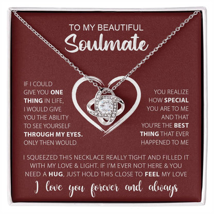 To My Beautiful Soulmate | Love Knot Necklace