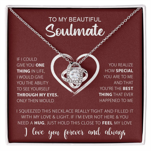 To My Beautiful Soulmate | Love Knot Necklace