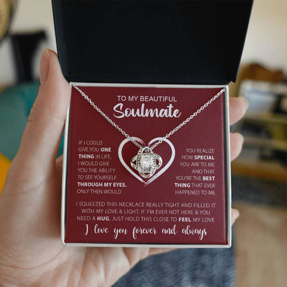 To My Beautiful Soulmate | Love Knot Necklace