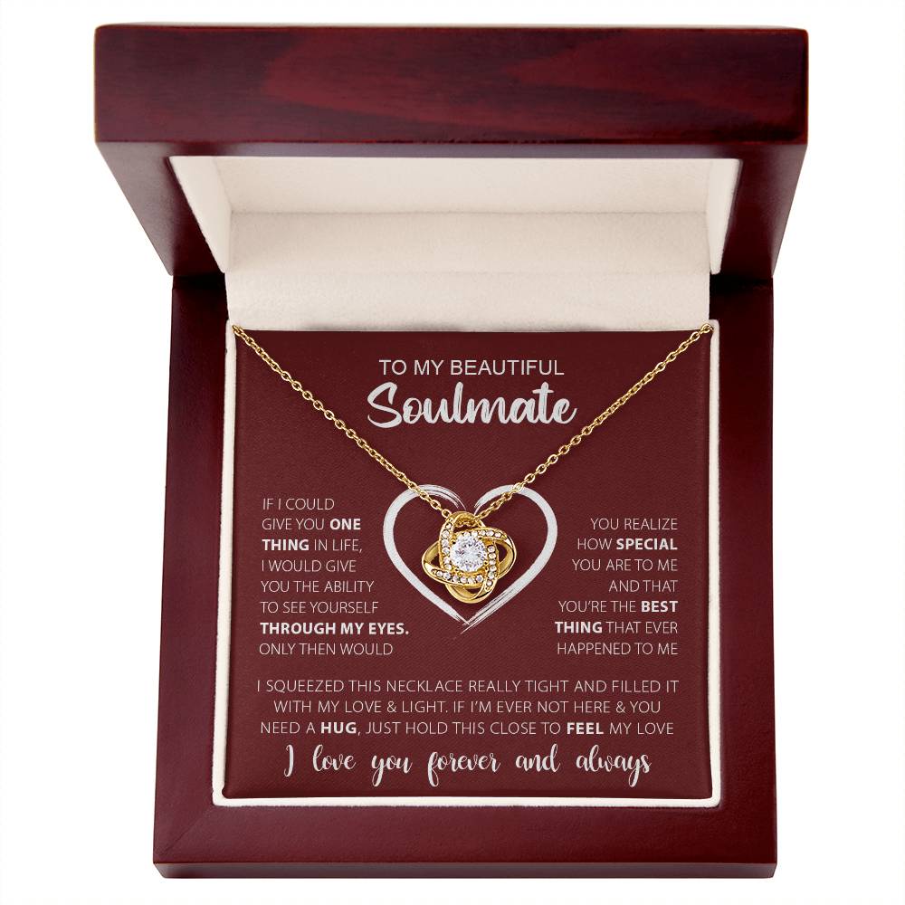 To My Beautiful Soulmate | Love Knot Necklace