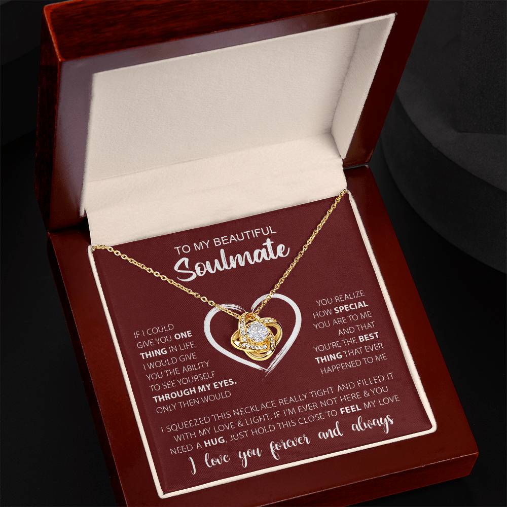 To My Beautiful Soulmate | Love Knot Necklace