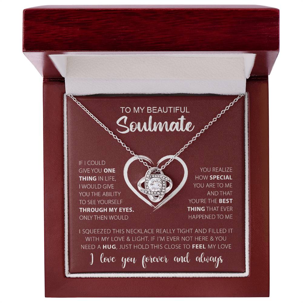 To My Beautiful Soulmate | Love Knot Necklace