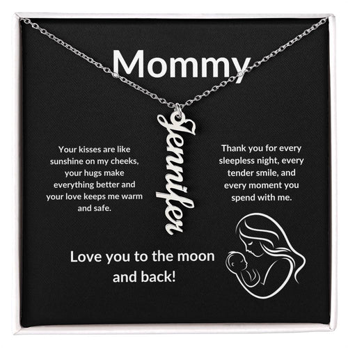 Vertical Charm: Personalized Name Necklace - Elevate Your Style with Customized Elegance