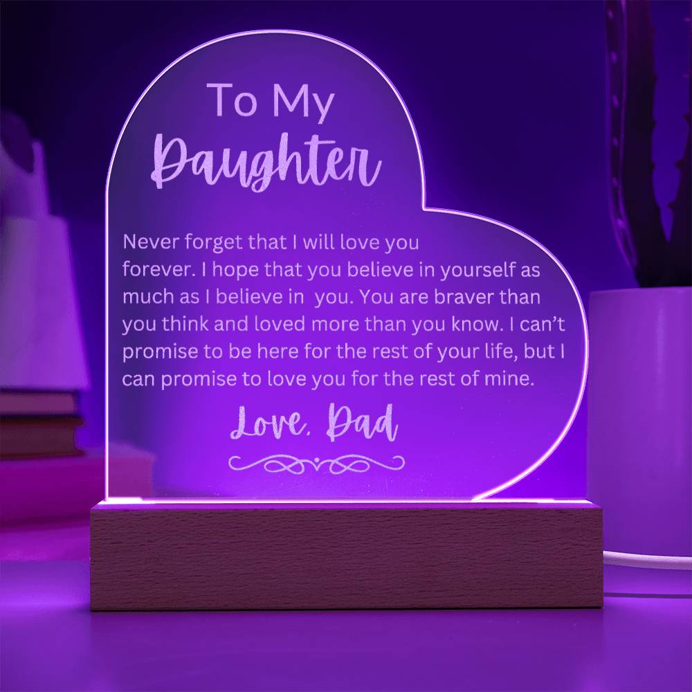 To My Daughter - Never Forget that I love you.