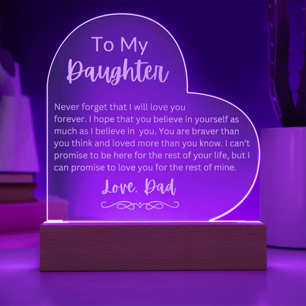 To My Daughter - Never Forget that I love you.