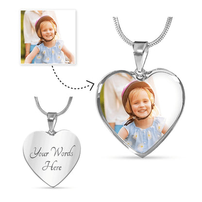 Close to my Heart Necklace - Photo Heart Pendant