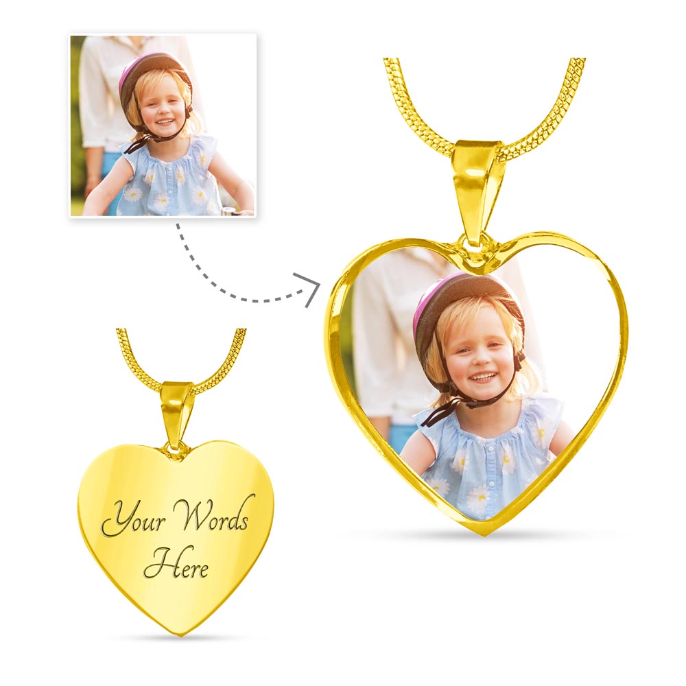 Close to my Heart Necklace - Photo Heart Pendant